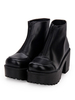 Bottines gothiques Lolita à plateforme zippée à talon épais Bottines Lolita noires Déguisements Halloween