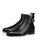 Bottines homme boucle moderne polyester bout carré cuir PU bottines noires