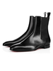 Bottines homme noir talon carré en vache