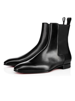 Bottines homme noir talon carré en vache