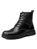Bottines Martin pour hommes Fabulous Round Toe PU Cuir Bottines noires