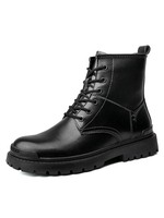 Bottines Martin pour hommes Fabulous Round Toe PU Cuir Bottines noires