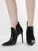 Bottines noires à bout pointu et talon aiguille pour femmes
