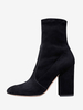 Bottines noires à bout rond et talon épais pour femmes