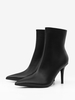 Bottines noires à talons hauts et fermeture éclair pour femmes