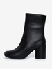 Bottines noires à talons épais et bout rond pour femmes