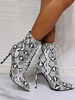 Bottines pour femmes bout pointu talon aiguille bottines en cuir PU