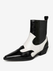 Bottines pour femmes Bottines Chelsea noires à blocs de couleurs