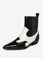 Bottines pour femmes Bottines Chelsea noires à blocs de couleurs