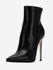 Bottines pour femmes bottines en cuir PU noir bout pointu talon aiguille