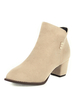 Bottines pour femmes Micro suède amande bout pointu chunky talon 2.2 "bottillons