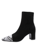 Bottines Pour Femmes Talon Chunky Pointu Toe Toe Imprimé 2.4 "Booties