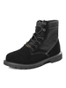 Bottines pour hommes fabuleuses en cuir PU bout rond à lacets bottines chelsea noires
