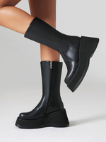 Bottines sans talons à bout rond pour femmes