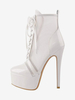 Bottines Sexy À Plateforme En Maille Femmes Bottes À Lacets À Talons Hauts Grande Taille