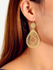 Boucles doreille Blond Cut Out Zinc Alloy Bijoux pour femmes
