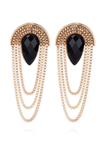 Boucles doreille en or Vintage Jeweled Égyptien Style Luxueux Alloy Ball Statement Ear Pins