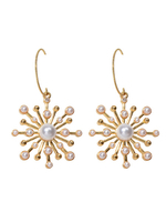 Boucles dOreilles Blond Découpé Perle Percé Femme Bijoux