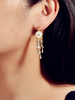 Boucles dOreilles Blond Métal Percé Métallisé Femme Bijoux Boucles Doreilles