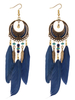 Boucles doreilles Boho Feather Boucles doreilles Dangle Boucles doreilles