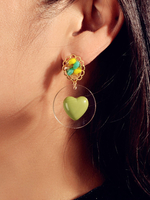 Boucles Doreilles Boucles Doreilles Boucles Doreilles Pendentif Acrylique Vert Herbe Bijoux Femme