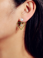 Boucles Doreilles Boucles Doreilles En Métal Jaune Percé Femme Perle Bijoux