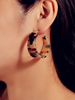 Boucles dOreilles Café Marron Acrylique Non Piercing Femme Bijoux Boucles Doreilles
