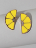 Boucles doreilles citron jaune bijoux femme cadeau pour elle