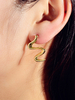 Boucles Doreilles Clous De Forme Ondulée Bijoux Femme