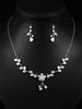Boucles doreilles collier bijoux de mariage en argent accessoires de mariée