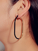 Boucles Doreilles Créoles Boucles Doreilles Déclaration Deux Tons Bijoux Femme