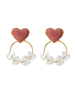 Boucles Doreilles Créoles Cœur Décor Cadeau Pour Elle