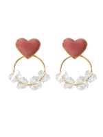 Boucles Doreilles Créoles Cœur Décor Cadeau Pour Elle