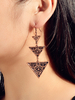 Boucles Doreilles Créoles Ture Métal Rouge Cerceau Huggie Femme Bijoux
