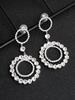 Boucles doreilles de mariage Argent Strass Plaqué Bijoux de Mariée Percé