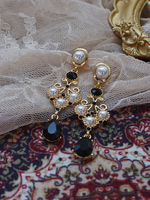 Boucles doreilles de mariage Bijoux de mariage percés en métal avec strass