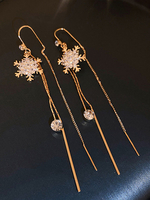 Boucles doreilles de mariage cristal métal percé bijoux de mariage