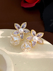 Boucles doreilles de mariage en métal et diamant Bijoux de mariage percés