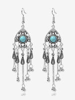 Boucles doreilles de mariage en pierres précieuses pour fille bijoux de mariée percés en métal