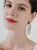 Boucles doreilles de mariage pour femmes Bijoux de mariage en argent percé en strass