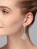 Boucles doreilles de mariage pour femmes strass percé argent bijoux de mariée