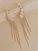 Boucles doreilles de mariage Strass Fille Strass Bijoux de mariée percés