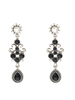Boucles doreilles de mariage strass métal percé bijoux de mariée