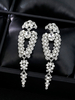 Boucles DOreilles De Mariée Strass Bijoux De Mariage Percés