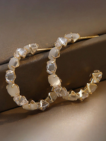 Boucles doreilles de mariée Strass Femme Strass Bijoux de mariée percés