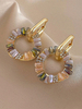 Boucles doreilles de mariée Strass Femme Strass Bijoux de mariée percés