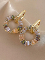 Boucles doreilles de mariée Strass Femme Strass Bijoux de mariée percés