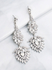 Boucles doreilles de mariée strass pour femmes gouttes percées conception bijoux de mariage en argent
