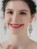 Boucles doreilles de mariée strass pour femmes gouttes percées design argent bijoux de mariée