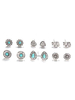 Boucles doreilles en argent pour femmes Boho 6 pièces Ensembles de boucles doreilles